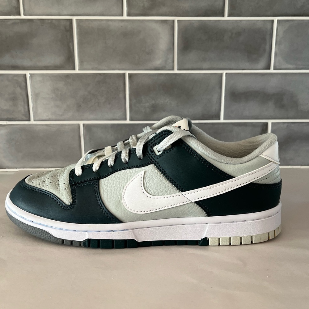 Nike Dunk Low GS Deep Jungle White Silver Retro Mens size 8.5